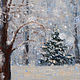 Oil painting 'Snow covers the forest', Pictures, Nizhny Novgorod,  Фото №1