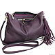 Purple leather Crossbody bag-A leather clutch for the evening, Clutches, Moscow,  Фото №1