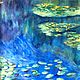 Oil painting-water Lilies , Pictures, Moscow,  Фото №1