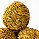 Handmade yarn (100% hemp), 100g/170m color Yellow, Yarn, Nizhny Novgorod,  Фото №1