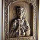 Carved icon 'Prince Vladimir', solid ash, Icons, Orekhovo-Zuyevo,  Фото №1