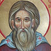 Картины и панно handmade. Livemaster - original item Hand painted icon: St. Sergius of Radonezh.. Handmade.