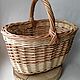 The basket is woven of willow vine 'Willow basket'. Basket. Mochalka.. My Livemaster. Фото №5