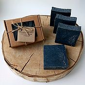 Косметика ручной работы handmade. Livemaster - original item Natural soap with the addition of coal and clay 