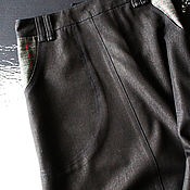 Одежда handmade. Livemaster - original item Skirt long black denim to the floor And the silhouette of a-line. Handmade.