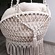 Подвесное кресло макраме. Кресла. Macrame Vibes. Ярмарка Мастеров.  Фото №5