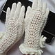 Gloves Wave white Angora, fishnet gloves. Gloves. Irina-snudy,hoods,gloves (gorodmasterov). Online shopping on My Livemaster.  Фото №2