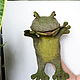 Order Frog green glove toy on hand. Puppets. AnzhWoolToy (AnzhelikaK). Livemaster. . Puppet show Фото №3