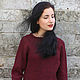 Order Sweater, jumper 'Red wine' with an elongated back. IRINA GRUDKINA Handmade Knitwear. Livemaster. . Sweaters Фото №3