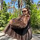 Шуба из меха енота с роскошным дизайном. Шубы. Stylish mink. Ярмарка Мастеров.  Фото №9