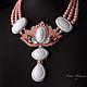Necklace handmade. Fair Masters - handmade. Buy Choker Lotus Delicate Coral. Handmade.  coral. Necklace. white. Delicate white coral necklace. PROM . beads.
