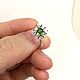 Ring 'Square' with chromdiopside krug4mm. Rings. Creative jewelry. Online shopping on My Livemaster.  Фото №2