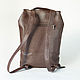 Leather backpack 'Moscow' brown. Backpacks. uva. My Livemaster. Фото №5