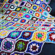 Knitted woolen blanket, patchwork quilt knitted from merino. Blankets. Dobryy_vyaz. My Livemaster. Фото №6