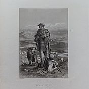 Винтаж: Антикварные гравюры Исторические костюмы Франции 1834