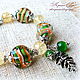 Bracelet 'Green forest', Bead bracelet, Stupino,  Фото №1