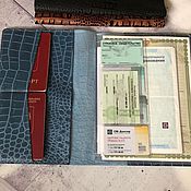 Канцелярские товары handmade. Livemaster - original item Organizer for documents made of genuine Caiman leather (B5 format). Handmade.