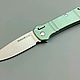 Автоматический нож Shokuroff M2103 CPM S 90V зелёный титан. Ножи. Мастерская ART QUEEN. Ярмарка Мастеров.  Фото №6