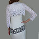 White lace Bolero knitted 'Diamond', Boleros, Yerevan,  Фото №1