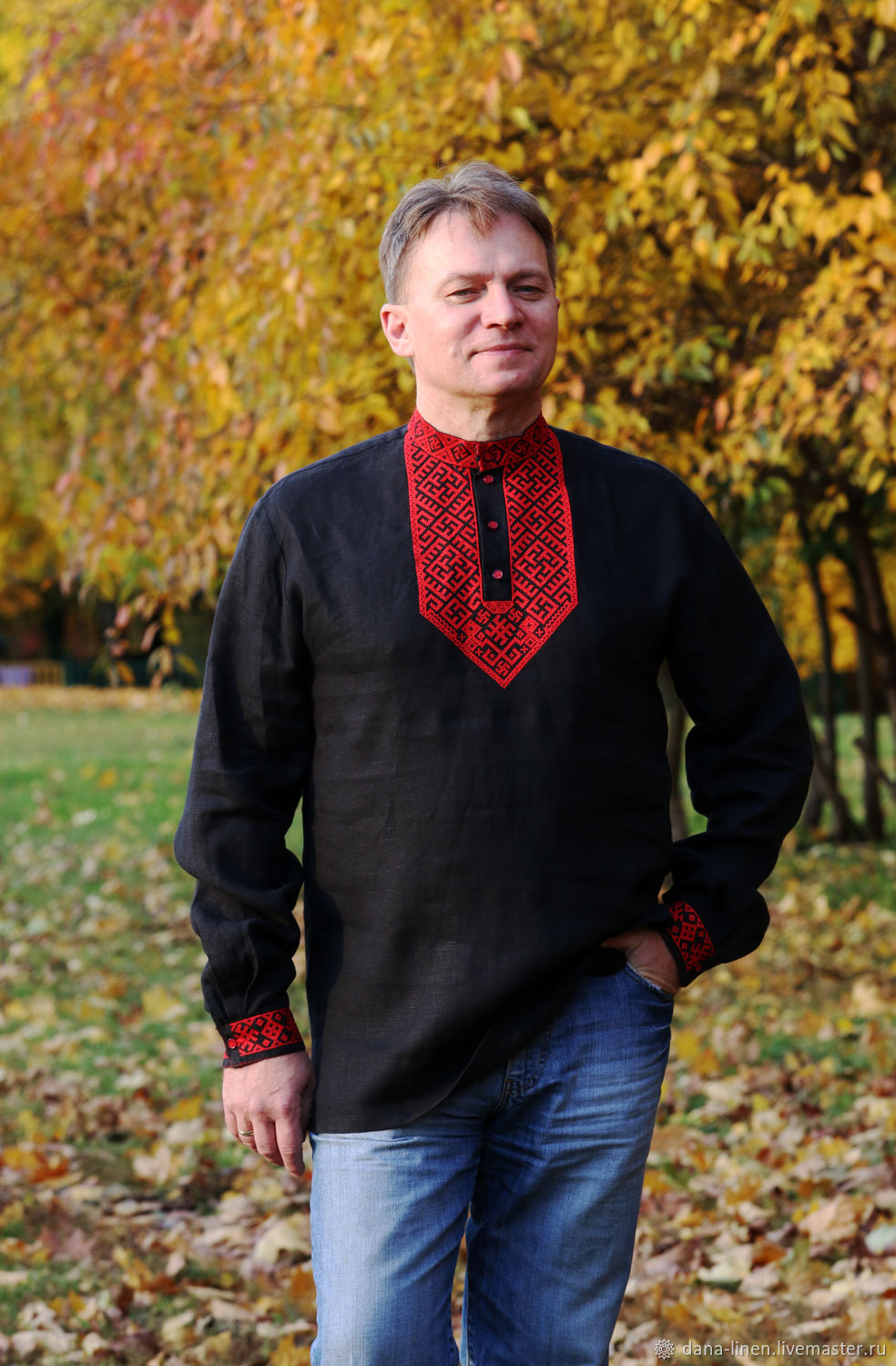 Men's shirt with embroidery 'Perunov color', People\\\'s shirts, Moscow,  Фото №1