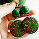 Wooden earrings 'Flamenco'. Earrings. Nitkabusin. Online shopping on My Livemaster.  Фото №2