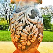 Винтаж: Старинная ваза Camomilles медь клуазоне начало ХХ века Франция