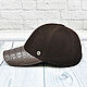 Baseball cap made of crocodile leather and suede, in brown!. Baseball caps. SHOES&BAGS. Online shopping on My Livemaster.  Фото №2
