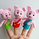 Penlight theater the Three little pigs. Stuffed Toys. Irina Shiryaeva. Интернет-магазин Ярмарка Мастеров.  Фото №2