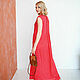 Summer red Polka Dot Maxi dress, flowing viscose dress. Dresses. mozaika-rus. Online shopping on My Livemaster.  Фото №2