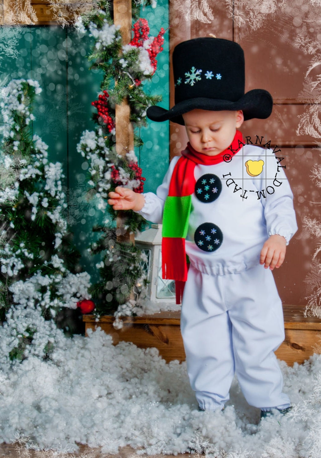 Новогодний костюм снеговика для мальчика