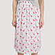 Skirt Blue White Pink Flamingo Midi/Maxi Length. Skirts. Yana Levashova Fashion. Online shopping on My Livemaster.  Фото №2