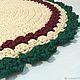 Buy round rug Christmas 'snowflake-3'. Carpets. knitted handmade rugs (kovrik-makrame). My Livemaster. Фото №5