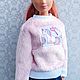 Warm plush sweatshirt for Barbie, Blythe, Clothes for dolls, Arkhangelsk,  Фото №1
