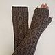 Long knitted fingerless gloves Isabelle, 240. Mitts. HOBBIMANIYA. Online shopping on My Livemaster.  Фото №2