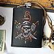 Leather flask 'Pirate anchor'. Flask. SUNGAZER leather products. My Livemaster. Фото №5