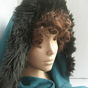Аксессуары handmade. Livemaster - original item Hood-Scarf hood with fur with pockets. Handmade.