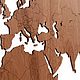 World map Wall Decoration Exclusive 130h78 (African Sapele), World maps, Moscow,  Фото №1