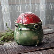 Посуда handmade. Livemaster - original item Kettles: Gaiwan frog, toad with a bowl. Handmade.