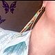 Серьги из  длинных цепочек. Серьги классические. Dinslava. Интернет-магазин Ярмарка Мастеров.  Фото №2