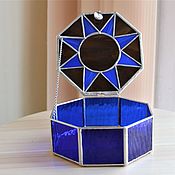 Для дома и интерьера handmade. Livemaster - original item stained glass jewelry box. Blue Tiffany box. Handmade.