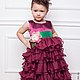 Burgundy длинное нарядное платье для девочки. Платье. Capelli Bambini. Интернет-магазин Ярмарка Мастеров.  Фото №2