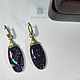 Заказать Серьги с чароитом из серебра с позолотой. SCARABEY jewelry. Ярмарка Мастеров. . Серьги классические Фото №3
