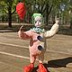 Клоун ватная игрушка, Интерьерная кукла, Москва,  Фото №1