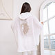White Linen Anorak with Horse Embroidery, Blouses, Novosibirsk,  Фото №1