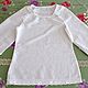 Льняная блузка-рубашка белая с кружевом, Блузки, Анапа,  Фото №1