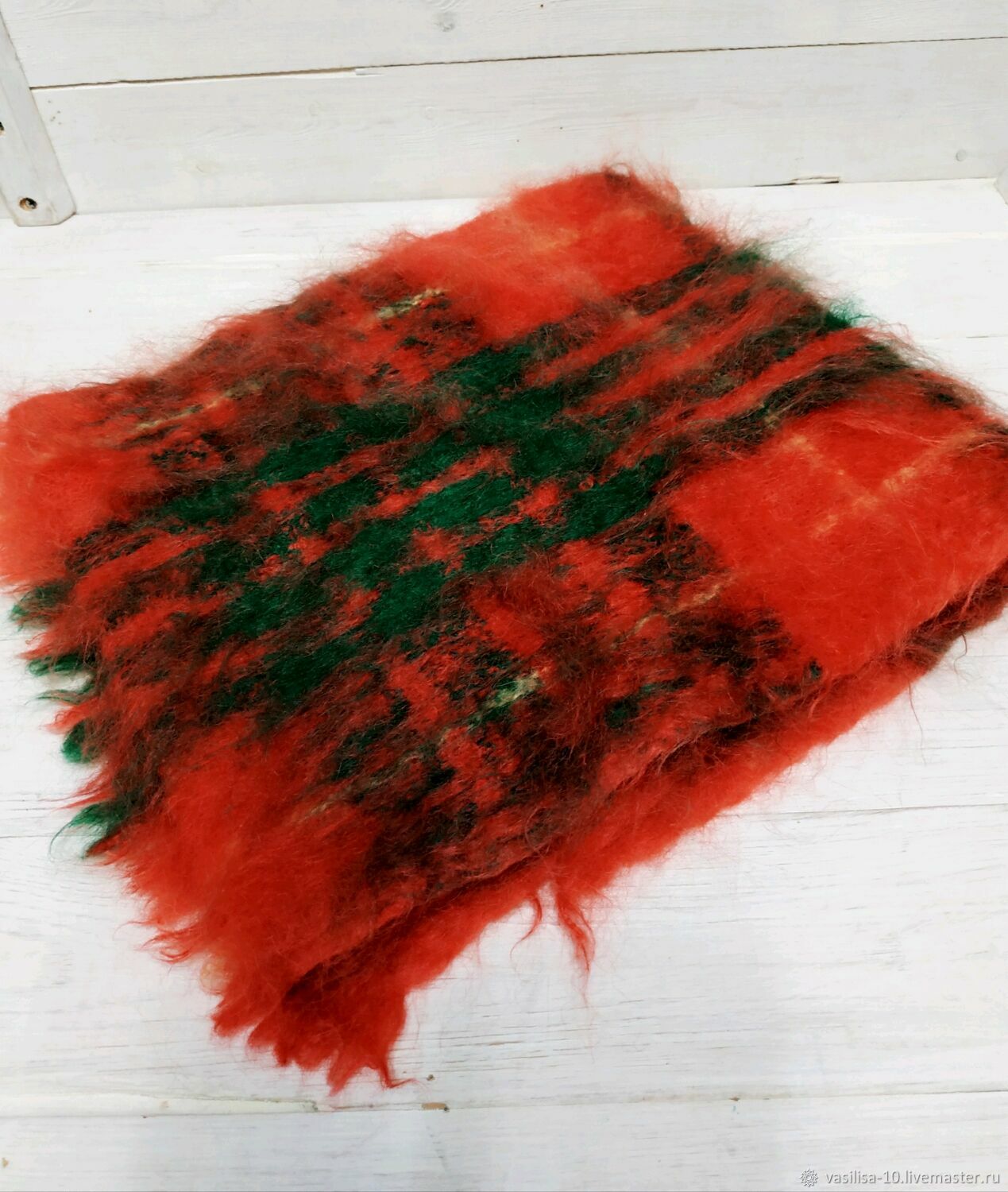 Индийский мохеровый шарф