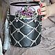Bag-bucket with macrame Romantic young Lady. Clutches. VeninnaS. My Livemaster. Фото №6