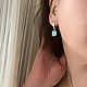 Серьги классические с перламутром гелиотис геометрия. Серьги классические. Ruki Ra дизайнерские украшения. Ярмарка Мастеров.  Фото №5