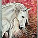 Talisman oil painting white horse beautiful horse. Pictures. marselart. My Livemaster. Фото №4