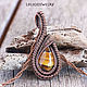 Кулон Wire Wrap с симбирцитом и пиритом. Кулон. Maria (loligojewelry). Интернет-магазин Ярмарка Мастеров.  Фото №2